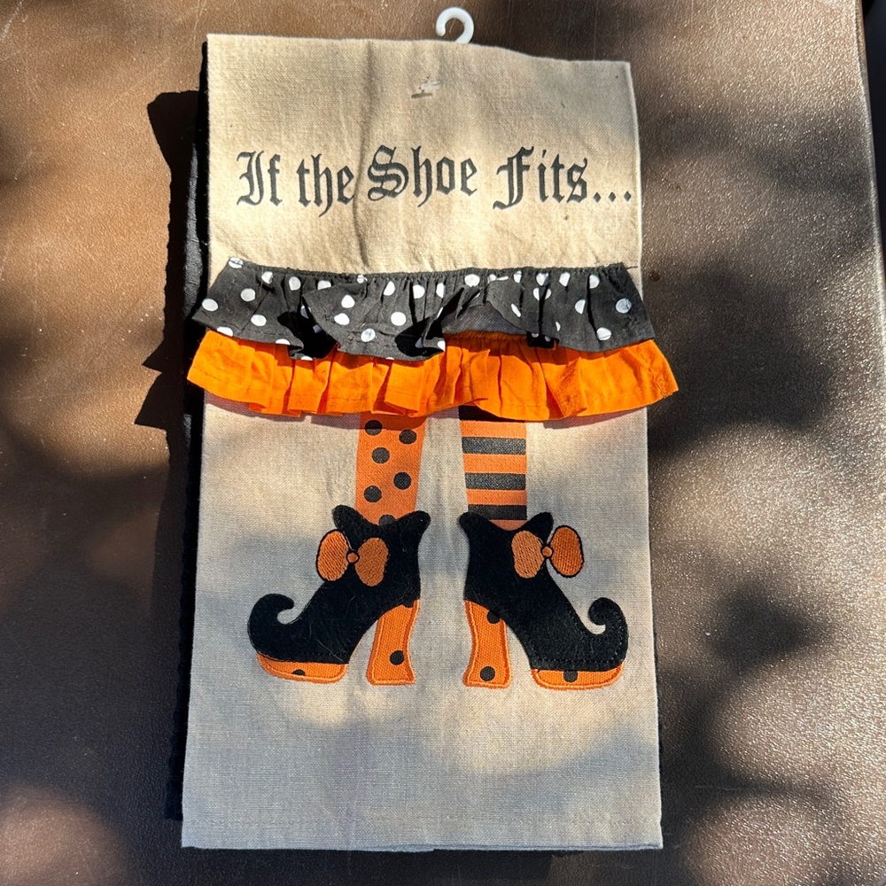 Halloween Witch Shoe Kitchen Towel